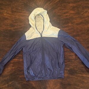 Southern Proper Navy/Cream  Hooded Windbreaker Boys XL, rain, wind, winter,fall